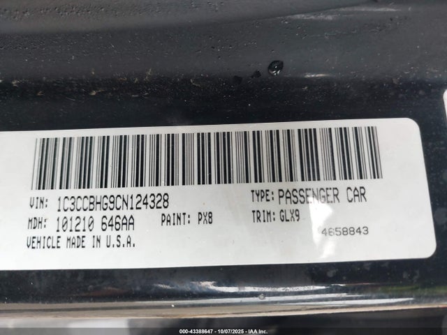 43388647 :رقم المزاد ، 1C3CCBHG9CN124328 vin ، 2012 Chrysler 200 S مزاد بيع