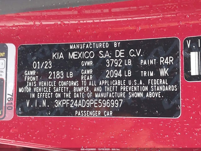 KIA Forte Lxs 2023 3KPF24AD9PE596997 Image 9
