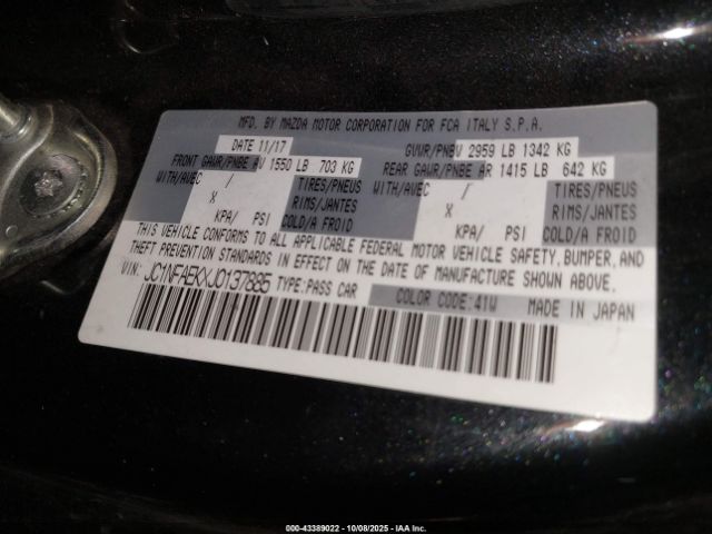 2018 FIAT 124 SPIDER JC1NFAEKXJ0137885 Photo 8