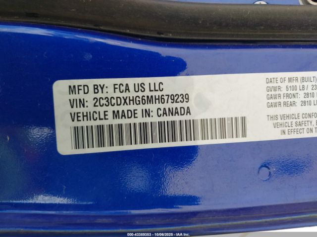 2021 DODGE CHARGER 2C3CDXHG6MH679239 Photo 8