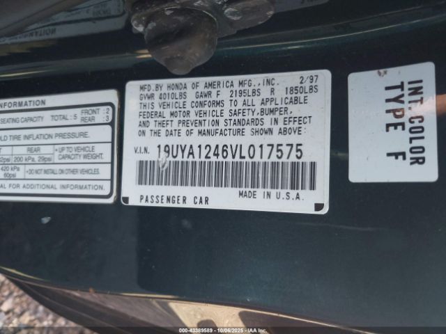 1997 ACURA CL 19UYA1246VL017575 Photo 8