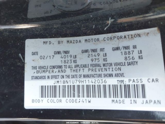 2017 MAZDA MAZDA3 JM1BN1U79H1142036 Photo 8