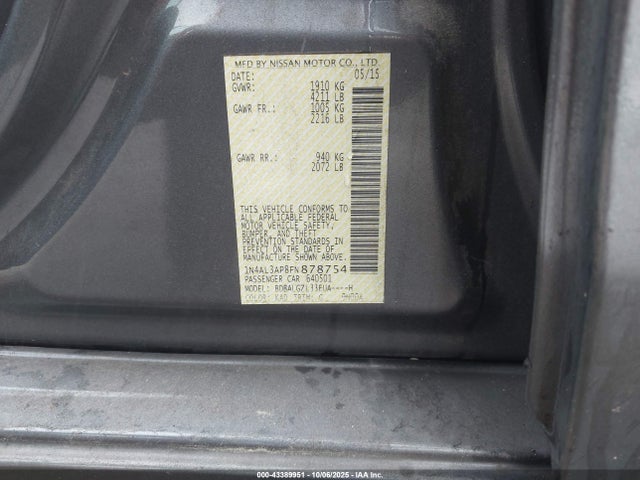 1N4AL3AP8FN878754 Nissan 2015