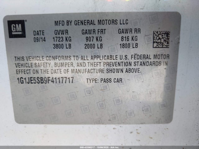 2015 CHEVROLET SONIC 1G1JE5SB9F4117717 Photo 8