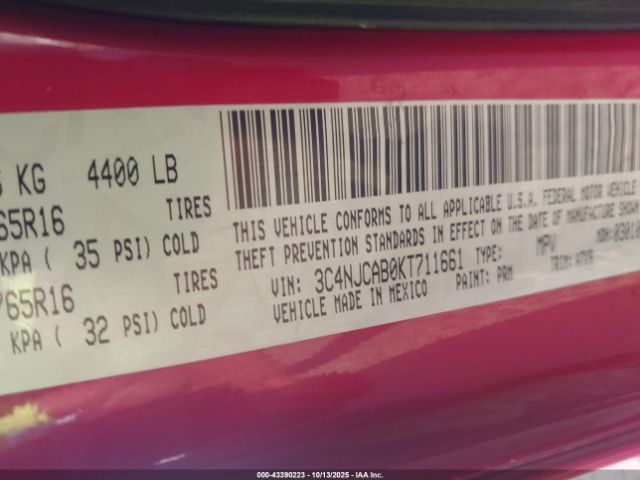 2019 JEEP COMPASS 3C4NJCAB0KT711661 Photo 8