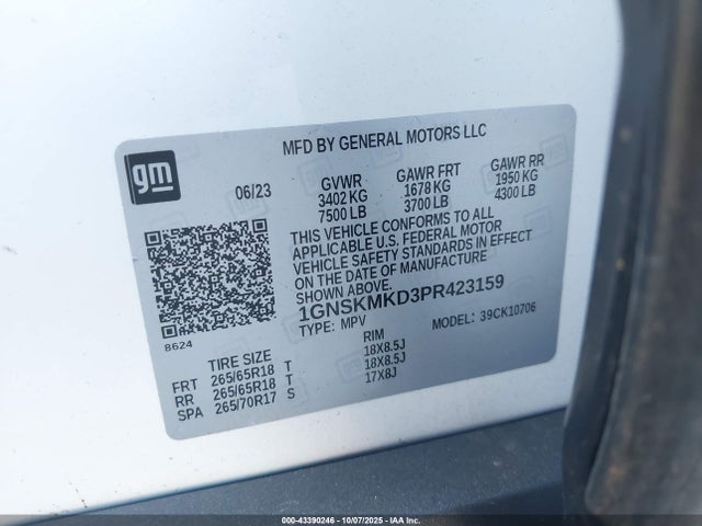 Chevrolet l84 2023 1GNSKMKD3PR423159 Image 9