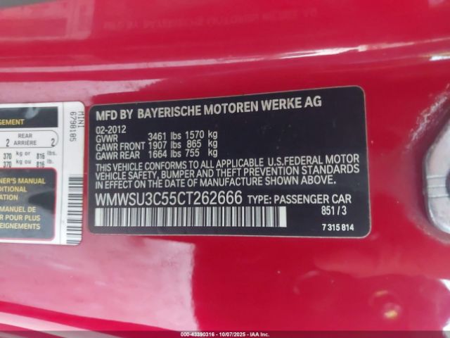 2012 MINI COOPER WMWSU3C55CT262666 Photo 8