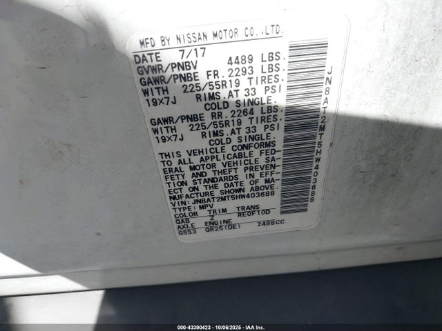 Nissan 2017 2017 JN8AT2MT5HW403688 Image 9