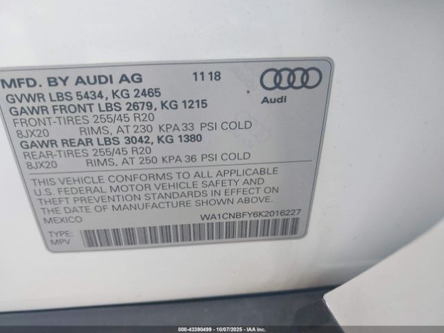 2019 AUDI Q5 WA1CNBFY6K2016227 Photo 8