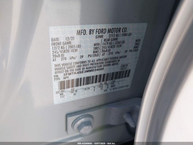 2021 FORD MUSTANG MACH-E 3FMTK4SE3MME04660 Photo 8