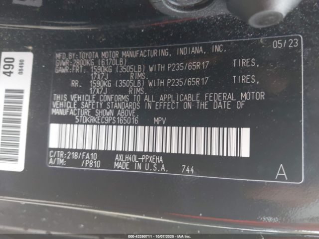 2023 TOYOTA SIENNA 5TDKRKEC9PS165016 Photo 8