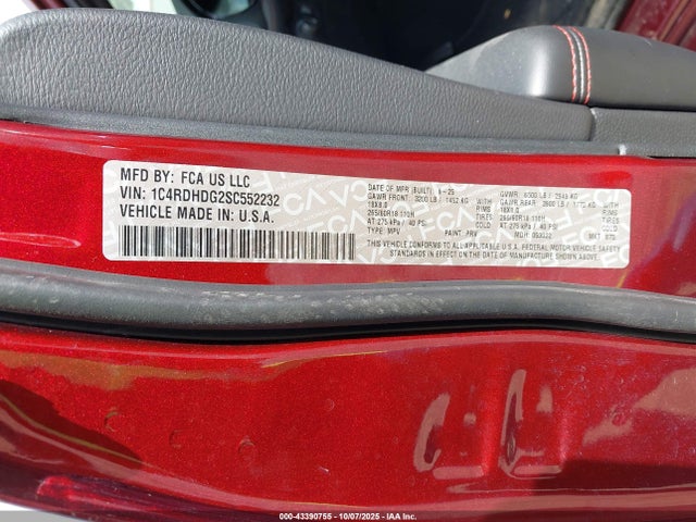 Dodge Durango 2025 1C4RDHDG2SC552232 Image 9