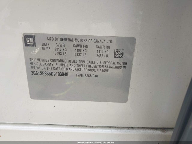 2013 CADILLAC XTS 2G61S5S35D9103948 Photo 8