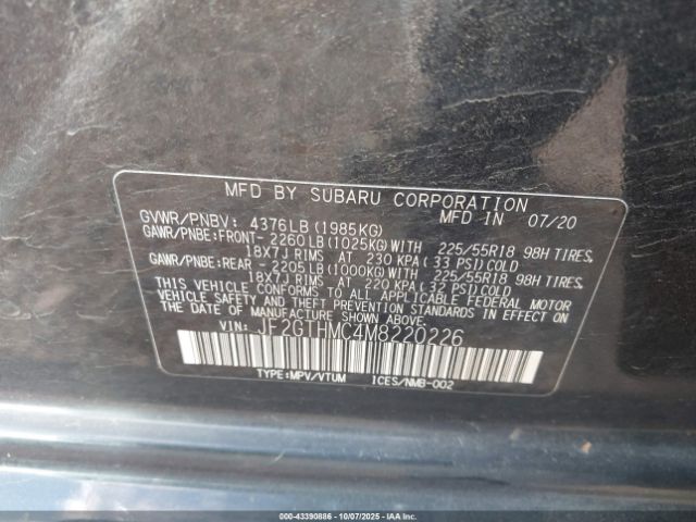2021 SUBARU CROSSTREK JF2GTHMC4M8220226 Photo 8