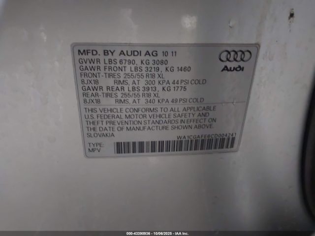 2012 AUDI Q7 WA1CGAFE6CD004241 Photo 8