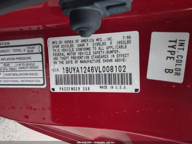 1997 ACURA CL 19UYA1246VL008102 Photo 8