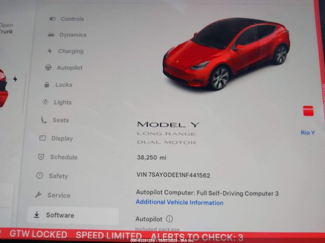 2022 TESLA MODEL Y 7SAYGDEE1NF441562 Photo 6