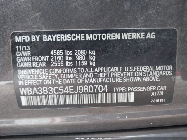 2014 BMW 328I WBA3B3C54EJ980704 Photo 8