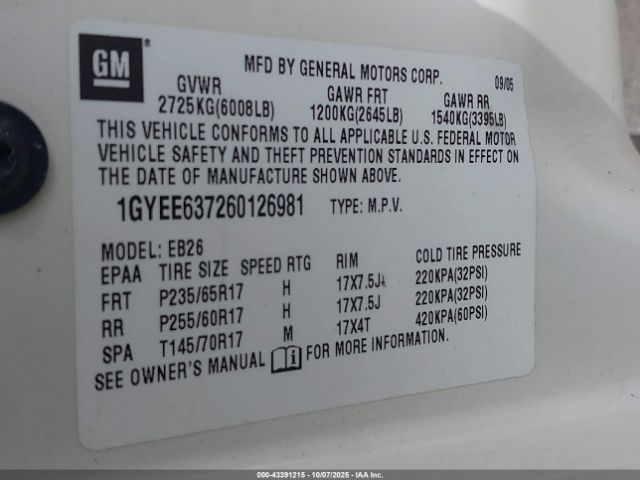 2006 CADILLAC SRX 1GYEE637260126981 Photo 8