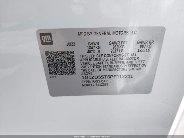 2023 CHEVROLET MALIBU 1G1ZD5ST6PF113211 Photo 8