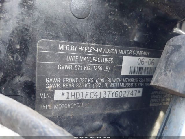 2007 HARLEY-DAVIDSON FLHTCUI 1HD1FC4137Y602747 Photo 9