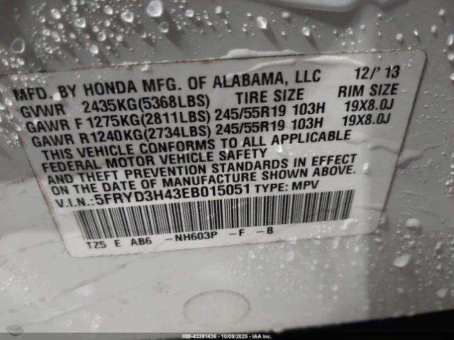 2014 ACURA MDX 5FRYD3H43EB015051 Photo 8