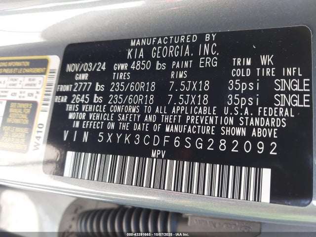5XYK3CDF6SG282092 KIA Sportage Ex