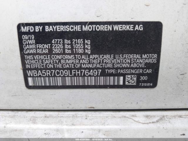 2020 BMW 330I WBA5R7C09LFH76497 Photo 8