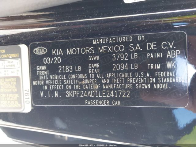 2020 KIA FORTE 3KPF24AD1LE241722 Photo 8