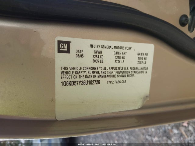 2006 CADILLAC DTS 1G6KD57Y36U102726 Photo 8