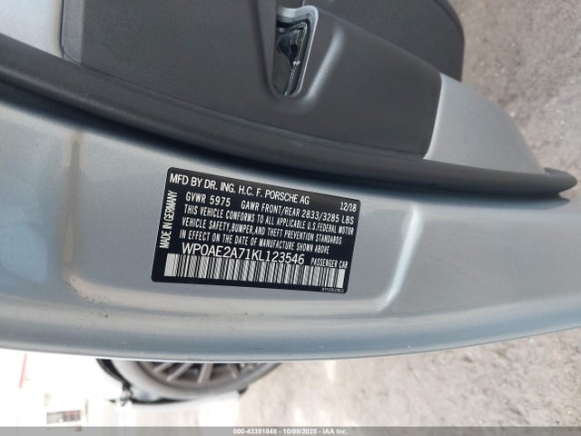 2019 PORSCHE PANAMERA E-HYBRID WP0AE2A71KL123546 Photo 8