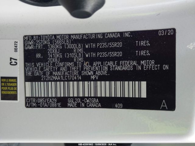 2020 LEXUS RX 350 2T2HZMAA1LC170414 Photo 8