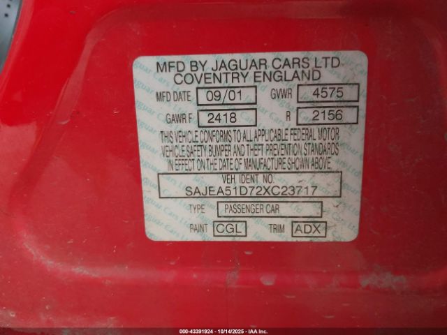 2002 JAGUAR X-TYPE SAJEA51D72XC23717 Photo 8