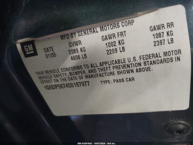 2005 CADILLAC CTS 1G6DP567450187977 Photo 8