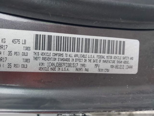 2015 JEEP COMPASS 1C4NJDBB7FD381517 Photo 8