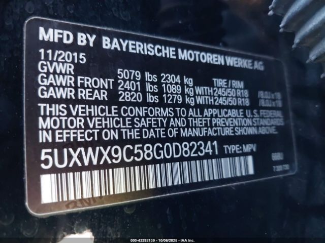 2016 BMW X3 5UXWX9C58G0D82341 Photo 8
