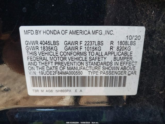 2021 ACURA ILX 19UDE2F84MA000550 Photo 8