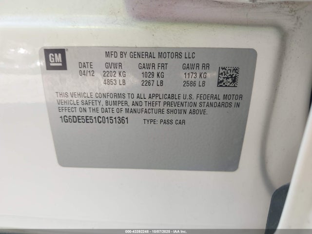 2012 CADILLAC CTS 1G6DE5E51C0151361 Photo 8