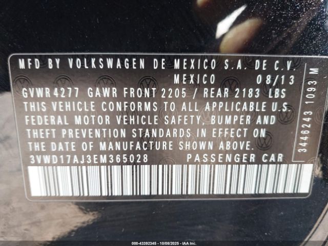 2014 VOLKSWAGEN JETTA 3VWD17AJ3EM365028 Photo 8