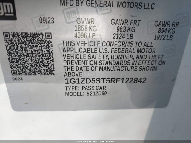 Chevrolet lfv 2024 1G1ZD5ST5RF122842 Image 9