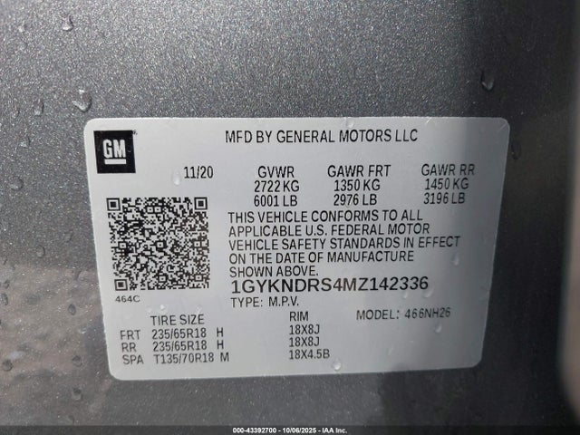 2021 CADILLAC XT5 1GYKNDRS4MZ142336 Photo 8