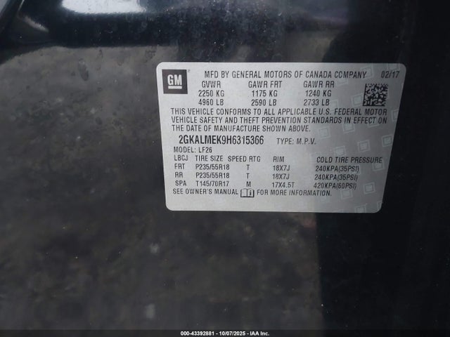 2GKALMEK9H6315366 GMC Terrain Sle-1