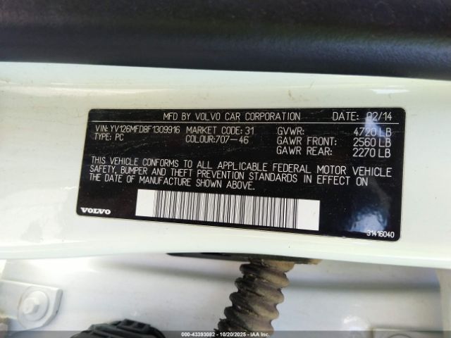 2015 VOLVO S60 YV126MFD8F1309916 Photo 8