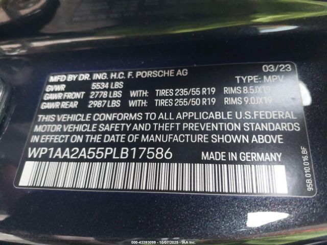 2023 PORSCHE MACAN WP1AA2A55PLB17586 Photo 8