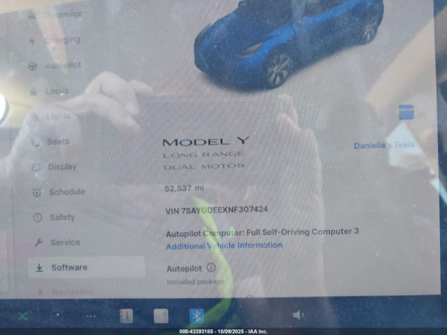 2022 TESLA MODEL Y 7SAYGDEEXNF307424 Photo 6