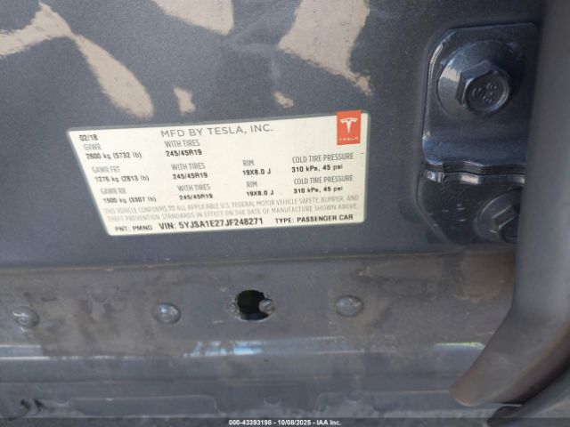 2018 TESLA MODEL S 5YJSA1E27JF248271 Photo 8