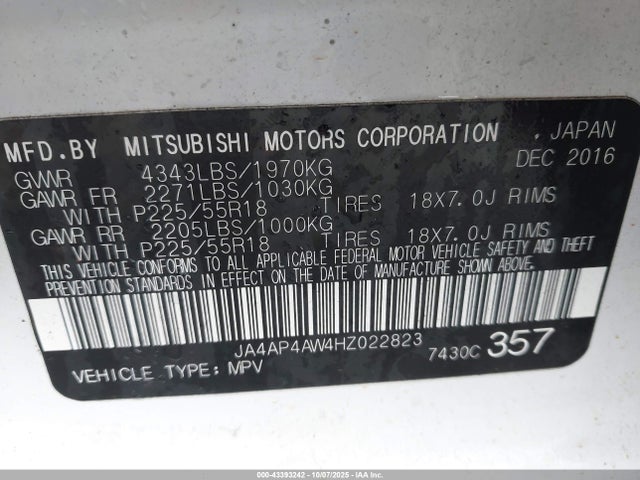 2017 MITSUBISHI OUTLANDER SPORT JA4AP4AW4HZ022823 Photo 8