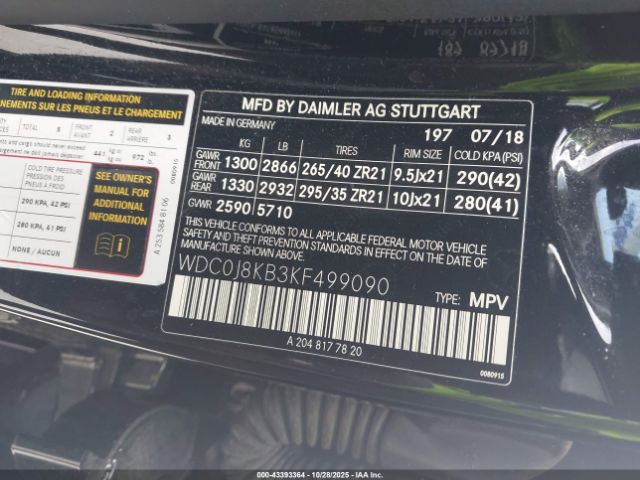 2019 MERCEDES-BENZ AMG GLC 63 COUPE WDC0J8KB3KF499090 Photo 8