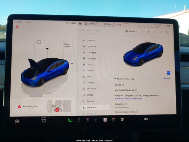2022 TESLA MODEL 3 5YJ3E1EA8NF189351 Photo 6