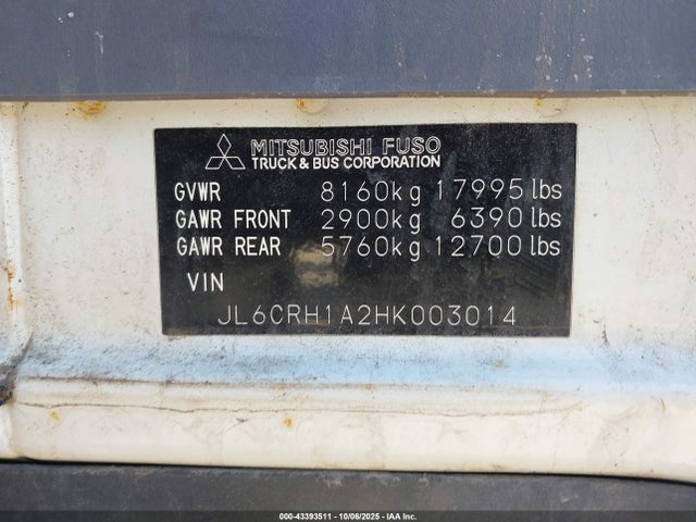 JL6CRH1A2HK003014 Mitsubishi Fec92s